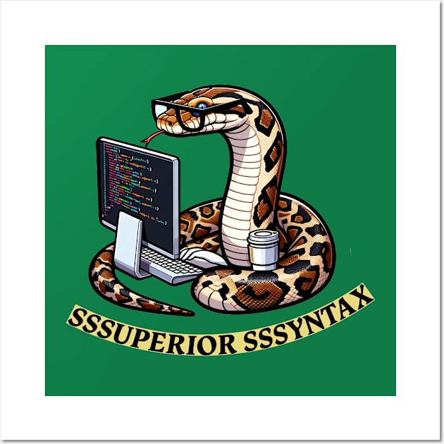 Code Constrictor: The Sssuperior Sssyntax Programmer Wall Art by Conversion Threads